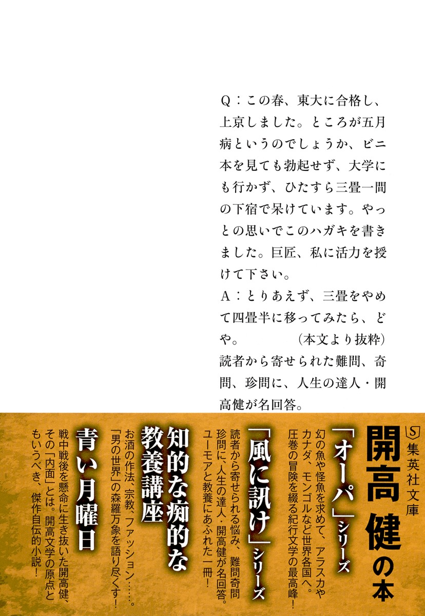 風に訊け／開高 健 | 集英社 ― SHUEISHA ―